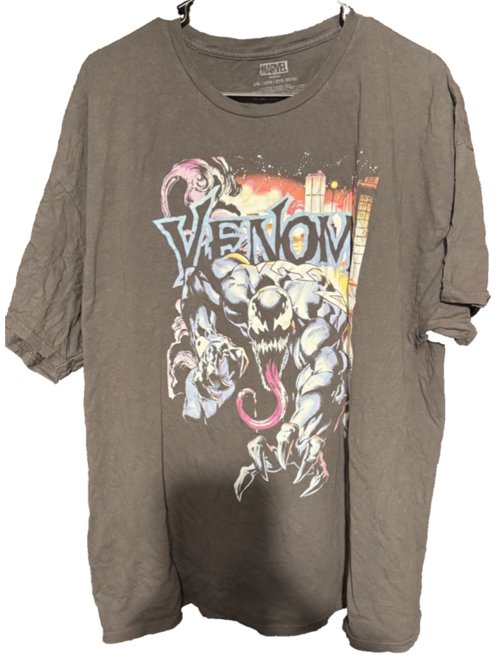 Venom Comic Book Marvel S/S Tee shirt Men's Size XXL Gray